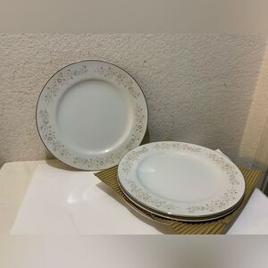 Maxam 4 dinner plates  Japan CHG 800 Floral  Fine Porcelain vintage